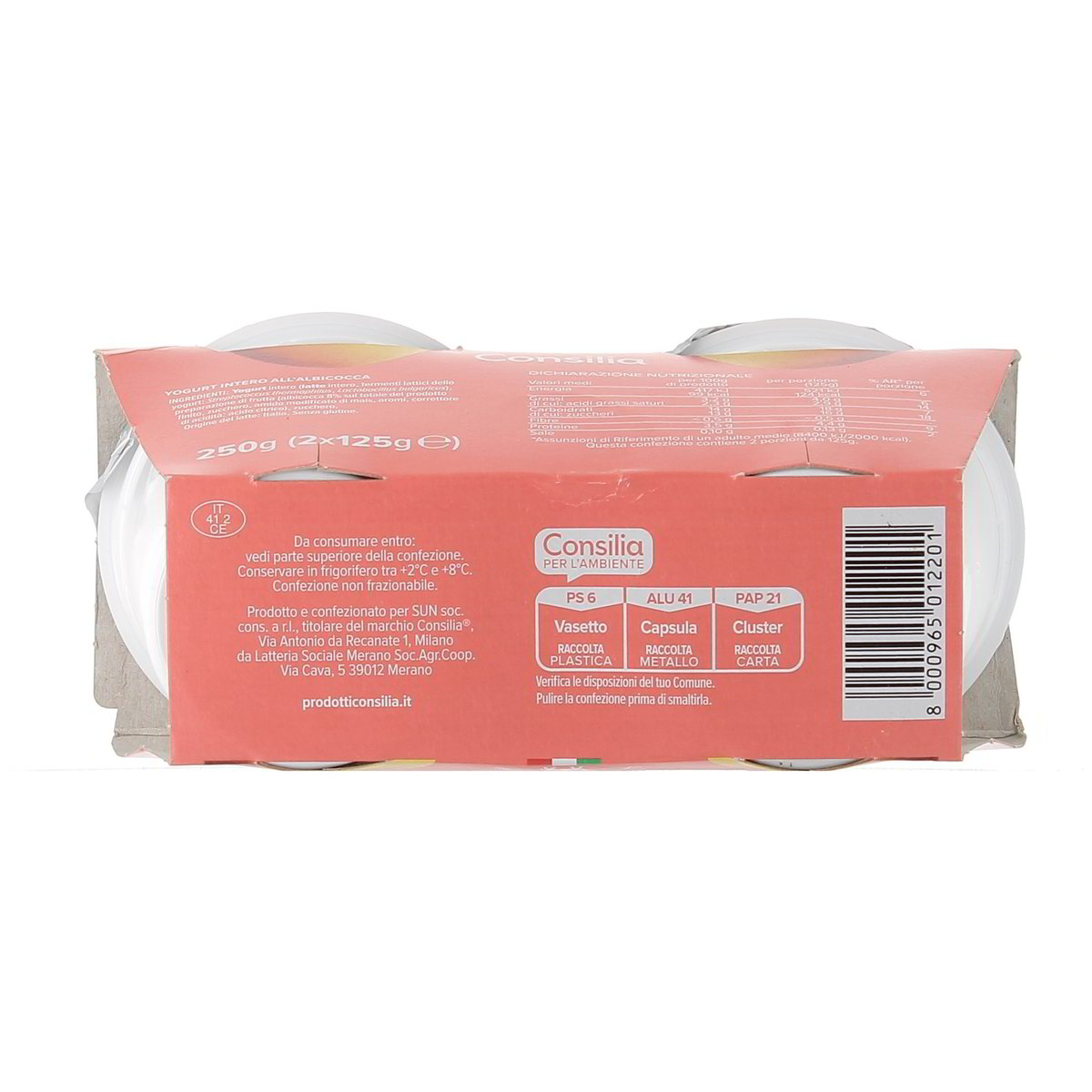 Consilia Yogurt Intero All'albicocca 2x125 g — immagine 3