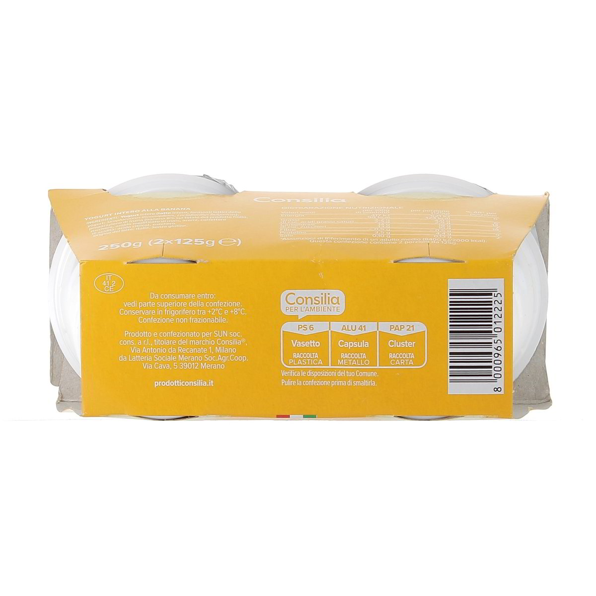 Consilia Yogurt Intero Alla Banana 2x125 g — immagine 3
