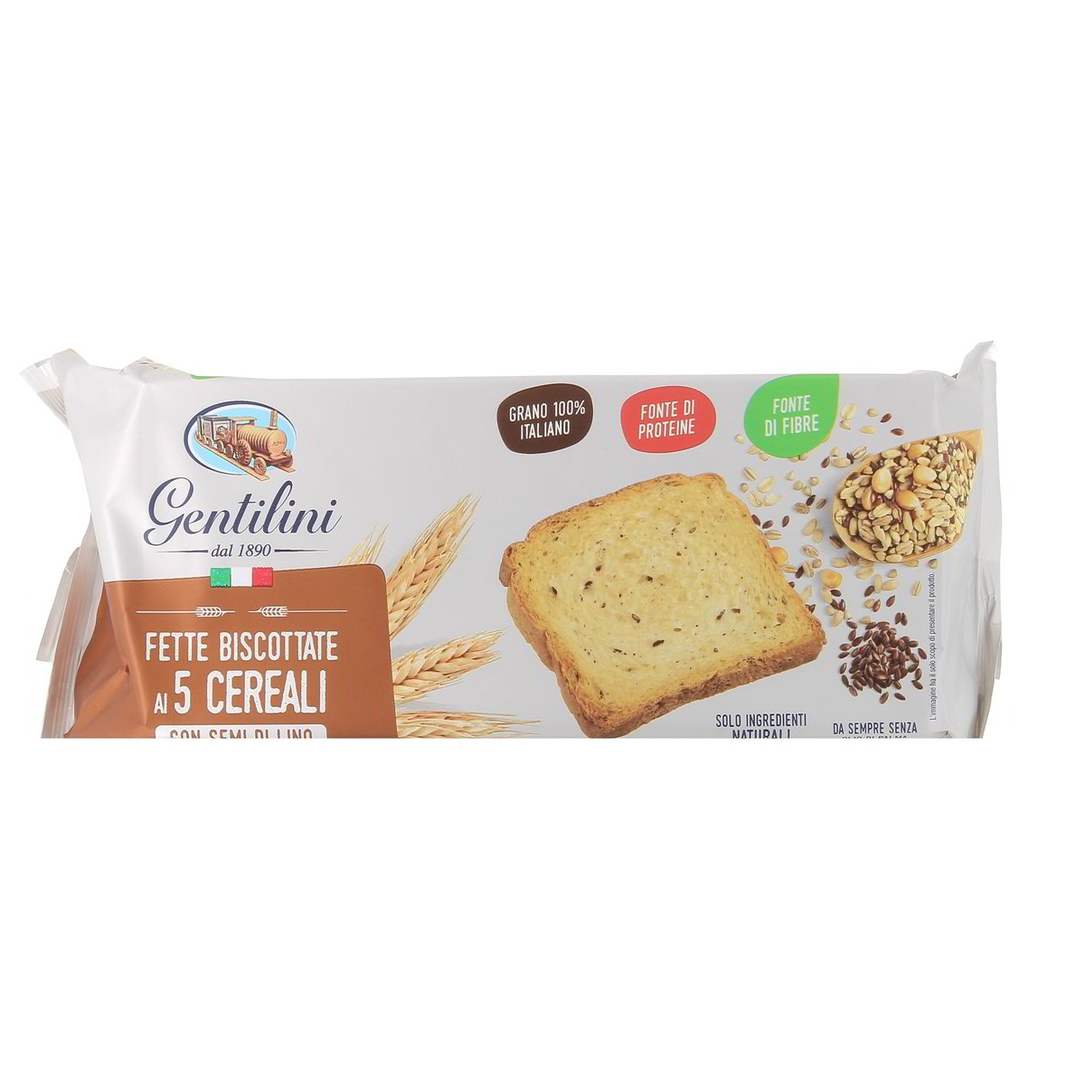 Gentilini Fette Biscottate Ai 5 Cereali Con Semi Di Lino 185 g