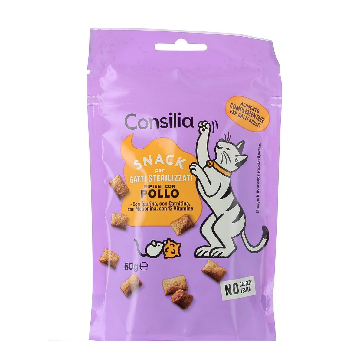 Consilia Snack Per Gatti Sterilizzati Ripieni Con Pollo 60 g