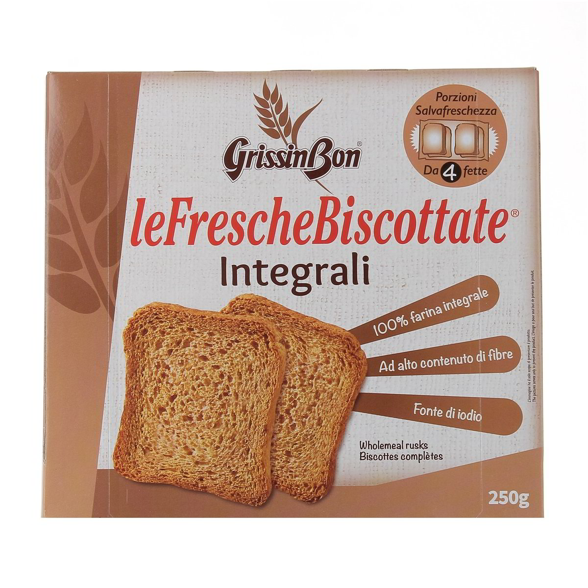 Grissin BON LE FRESCHE BISCOTTATE INTEGRALI x12 250 g