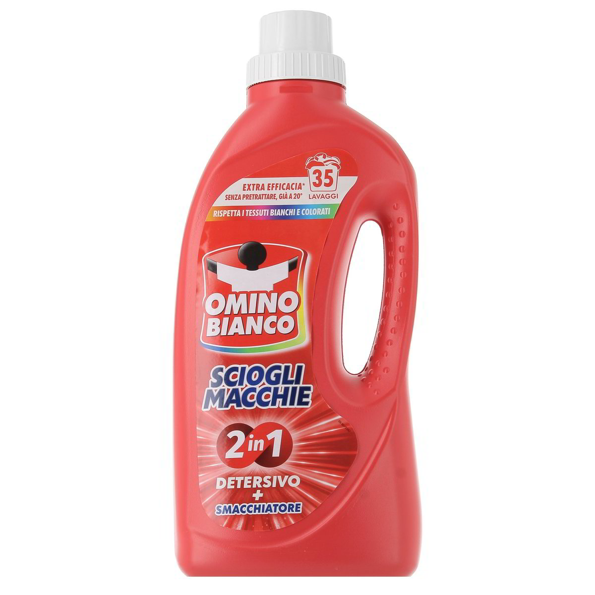 Omino Bianco Sciogli Macchie 2 In 1 Detersivo + Smacchiatore 35 Lavaggi 1400 ml
