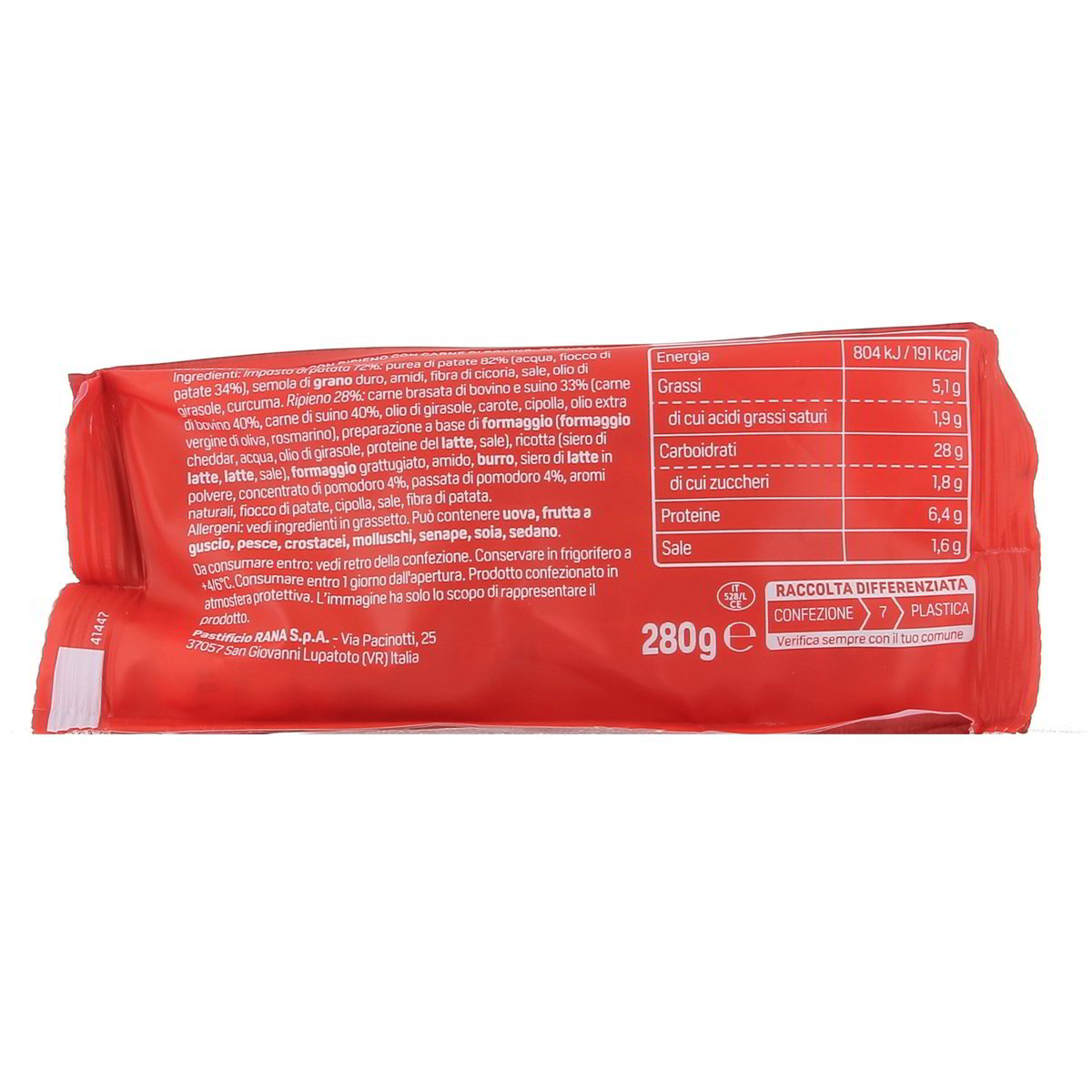 Rana Cuor Di Sugo Gnocchi Ripieni Ragù Alla Bolognese 280 g — immagine 3