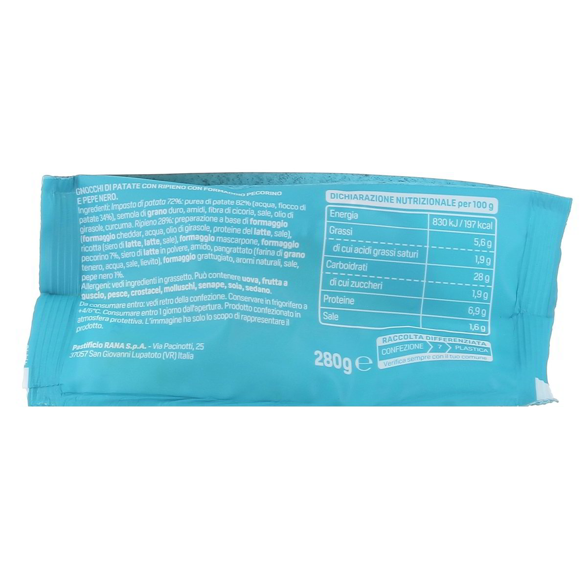 Rana Cuor Di Sugo Gnocchi Ripieni Cacio E Pepe 280 g — immagine 3