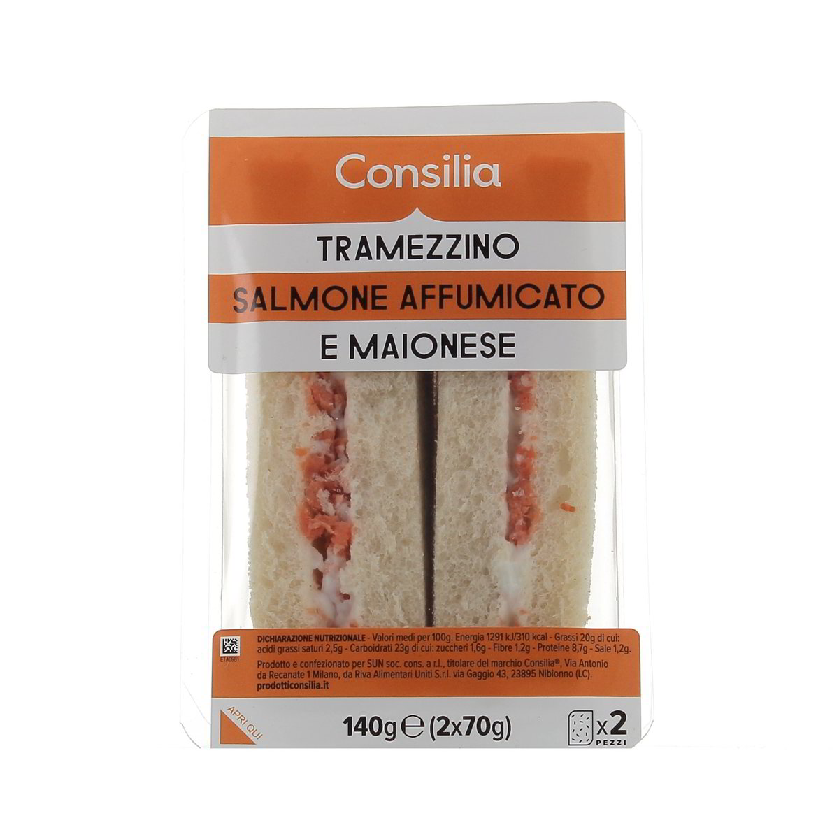 Consilia Tramezzino Salmone Affuicato E Maionese 140 g