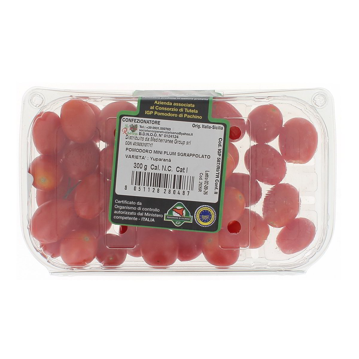Pomodoro Di Pchino Igp 300 g - pomodoro mini plum sgrappolato — immagine 3