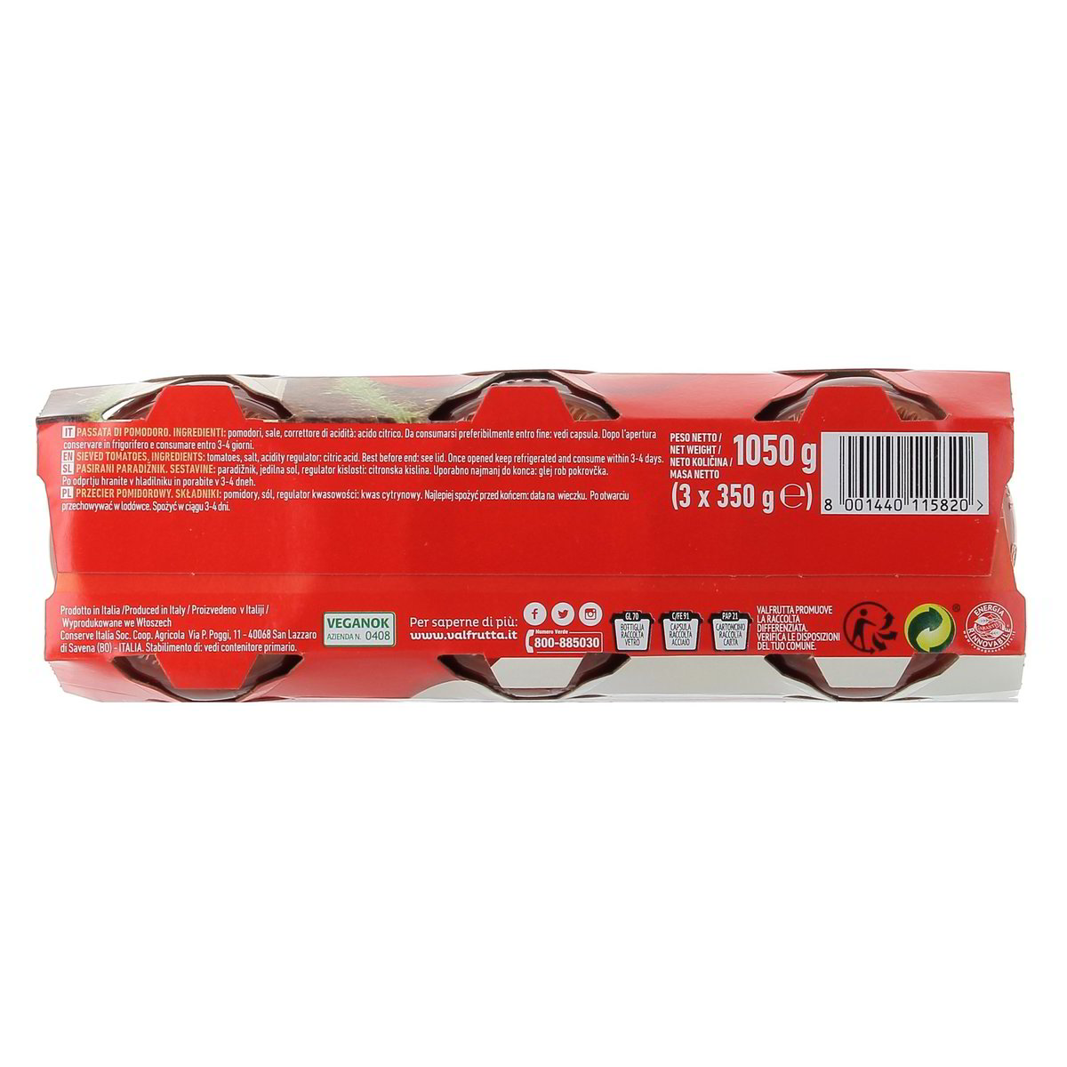 Valfrutta Passata Vellutata 3x350 g — immagine 3