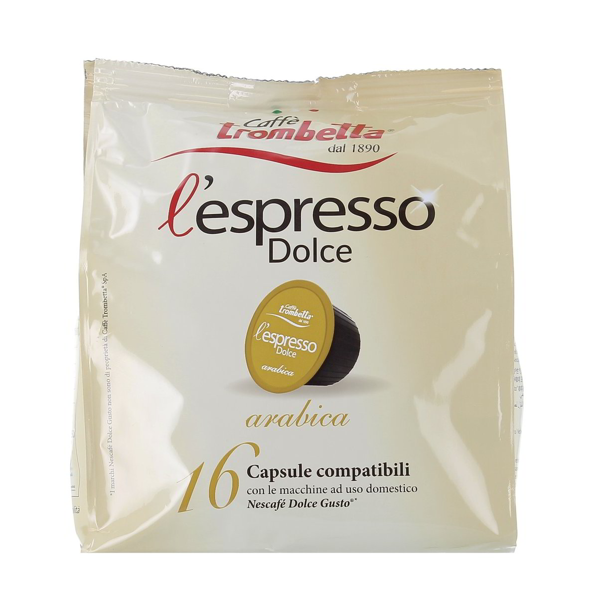 Caffè Trombetta L'espresso Dolce Arabica 16 pezzi - 112 g totali