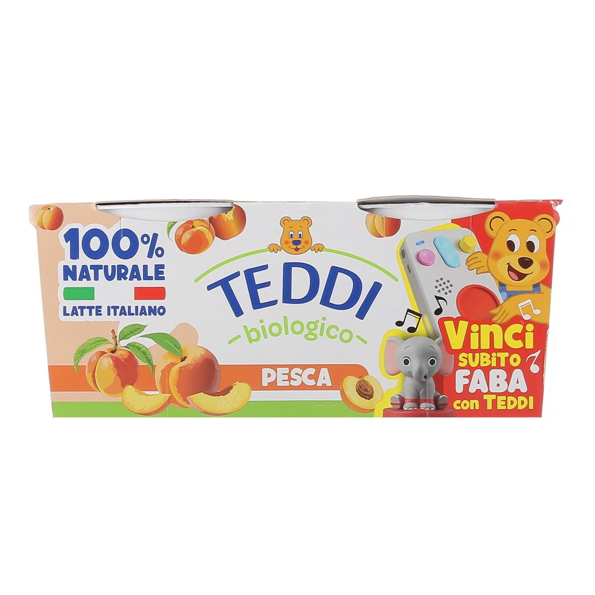 Teddi Yogurt Biologico Alla Pesca 2x115 g