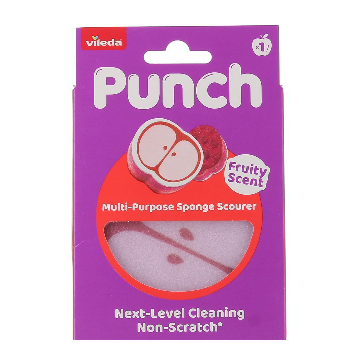 Vileda Multi Purpose Sponge Scoirer Fruity Scent Mela 1 pezzo