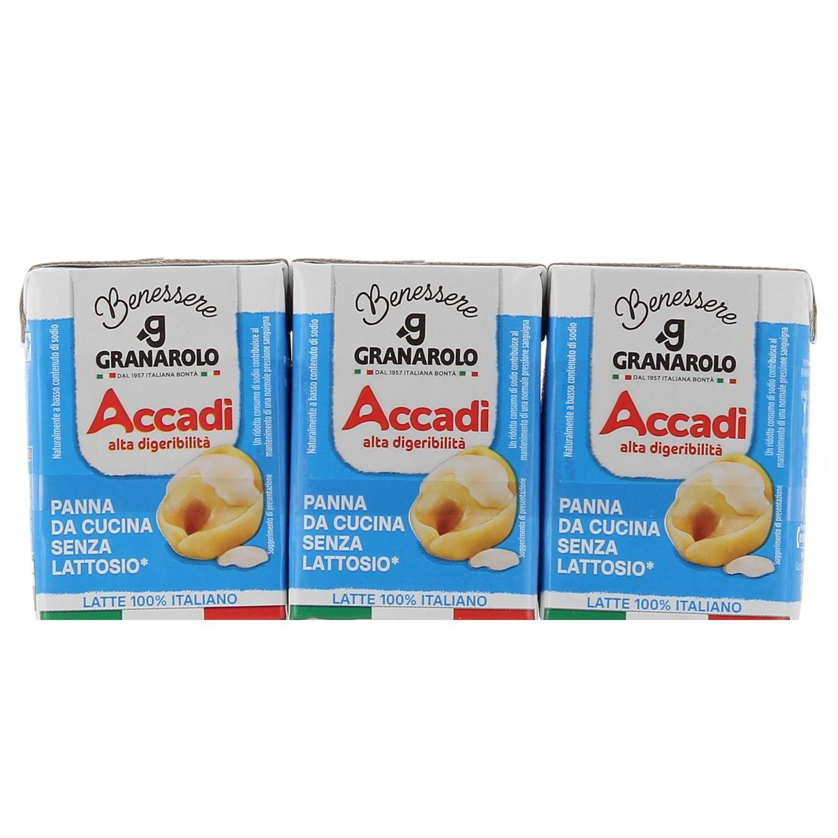 Granarolo Accadi' Panna Da Cucina Senza Lattosio 3x100 ml