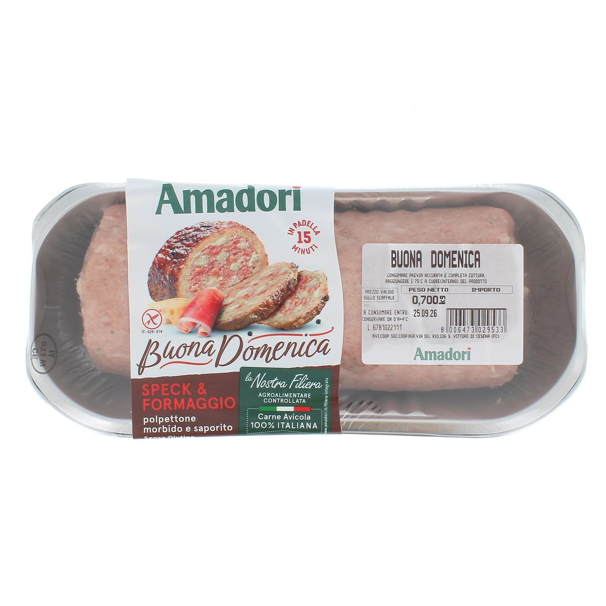 Amadori Polpettone Speck & Formaggio 700 g