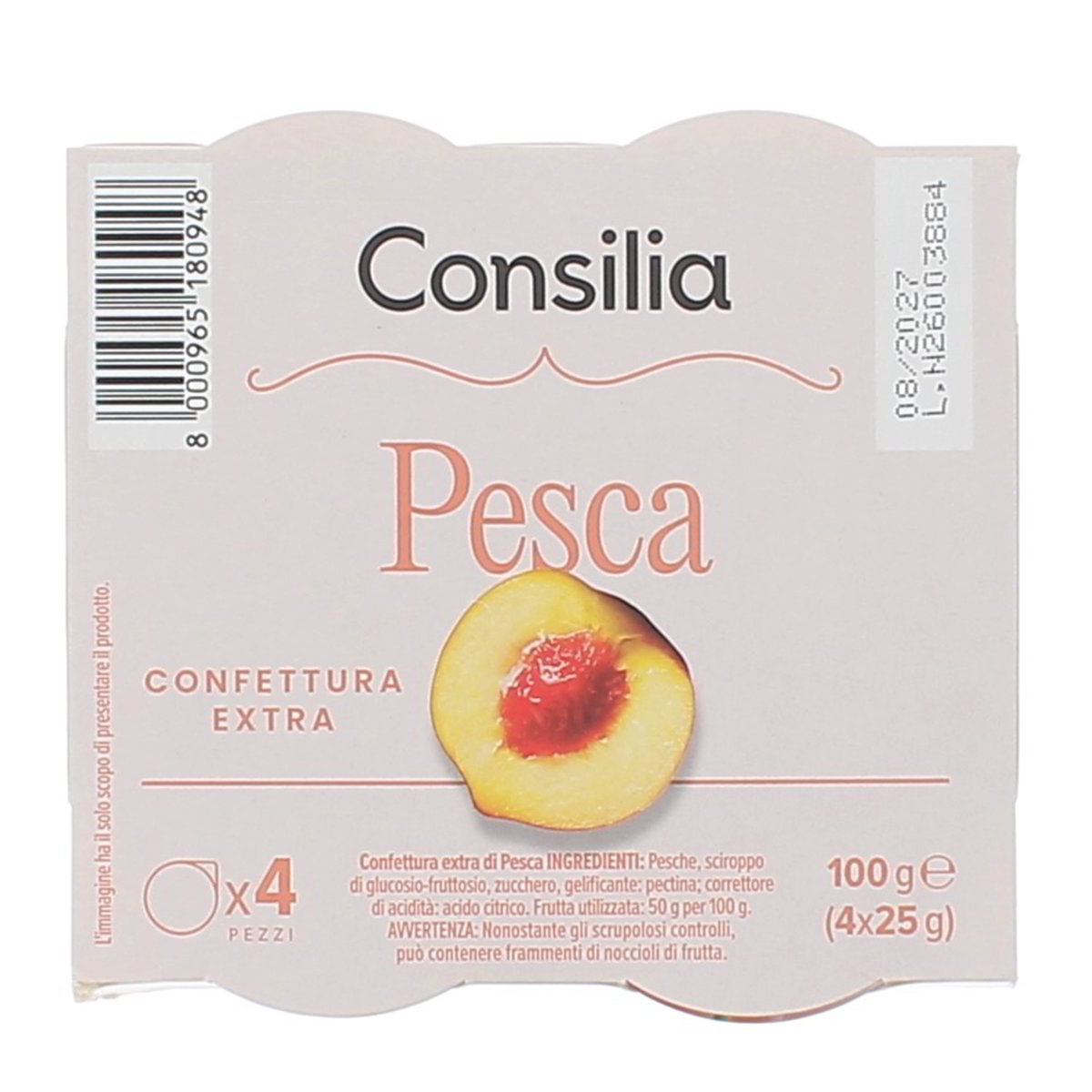 Consilia CONFETTURA EXTRA DI PESCHE x4 100 g