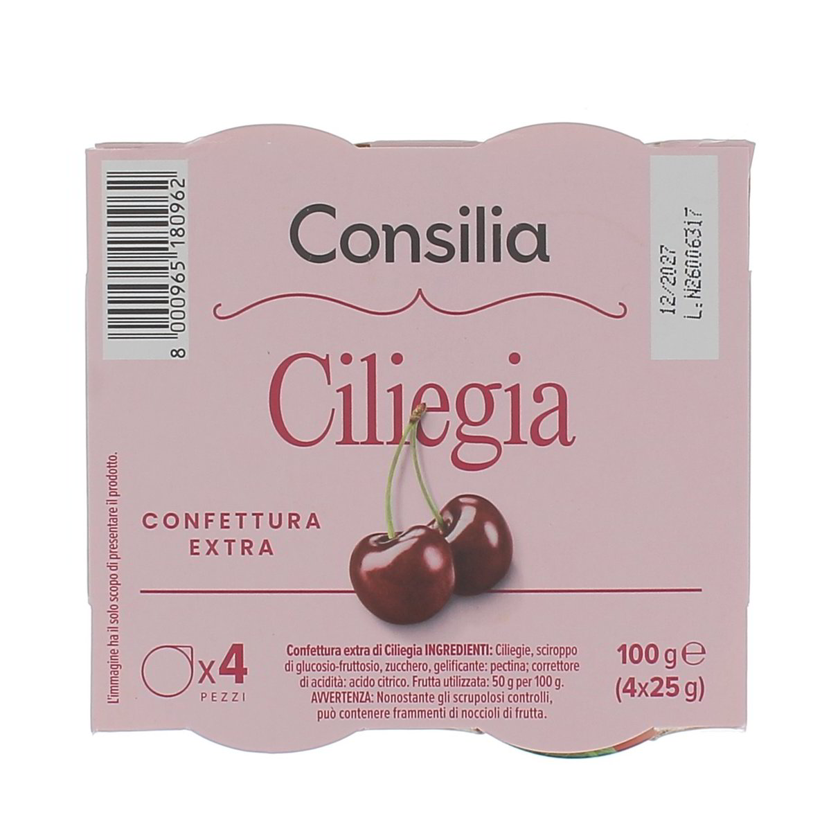 Consilia CONFETTURA EXTRA DI CILIEGIA x4 100 g