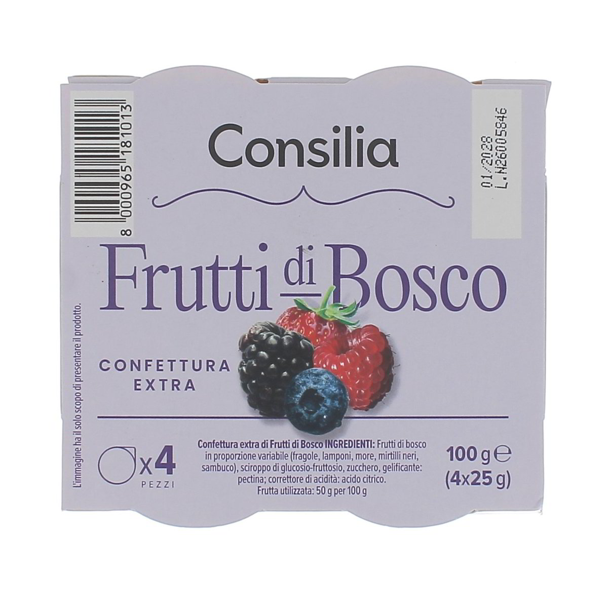 Consilia CONFETTURA EXTRA DI FRUTTI DI BOSCO x4 100 g