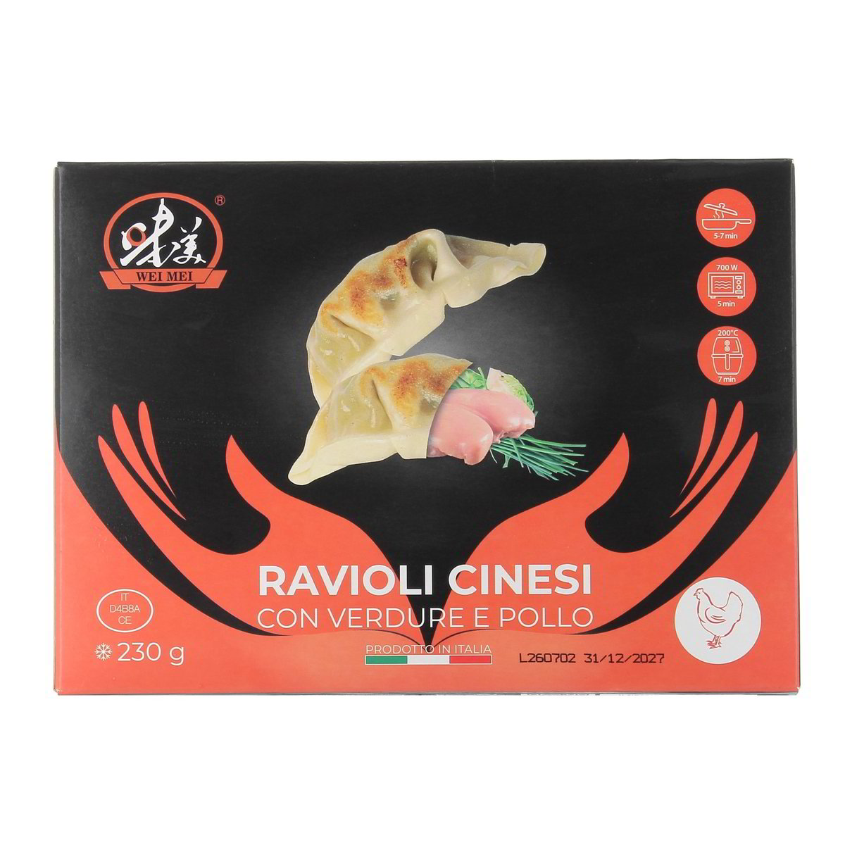 WEI MEI Ravioli Cinesi Con Verdure E Pollo 230 g