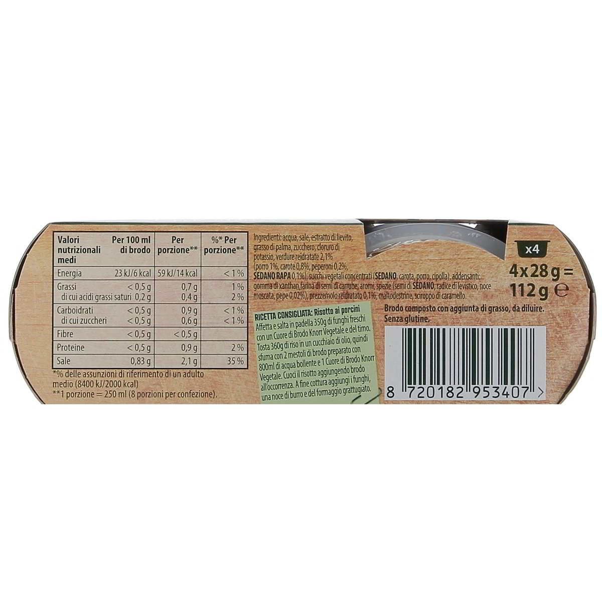 Knorr VEGETALE CUORE DI BRODO -25% DI SALE x4 112 g — immagine 3