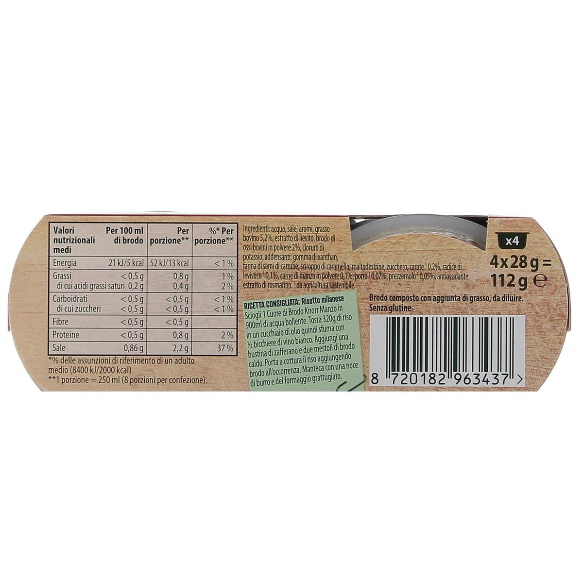 Knorr MANZO CUORE DI BRODO -25% DI SALE x4 112 g — immagine 3
