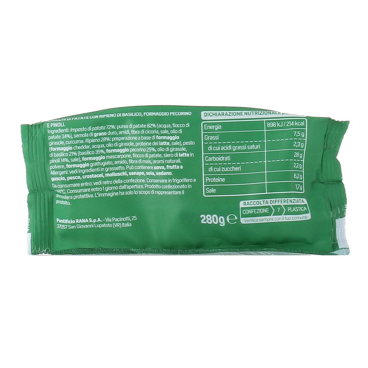 Rana Cuor Di Sugo Gnocchi Ripieni Pesto Al Basilico 280 g — immagine 3