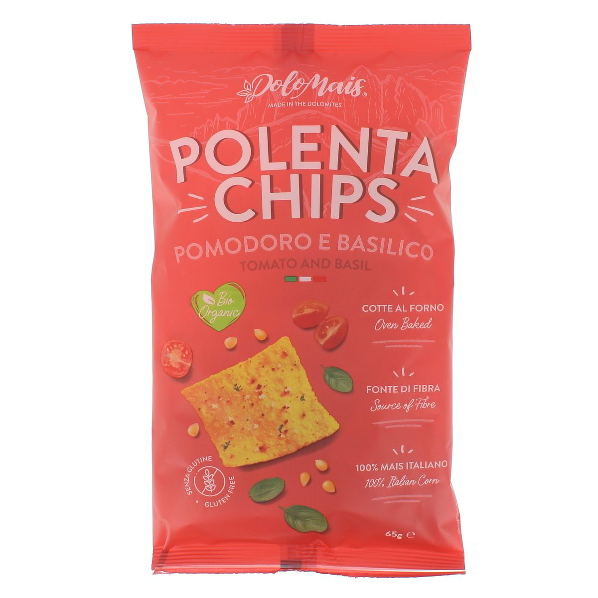 Dolomais Polenta Chips Pomodoro E Basilico Bio 65 g