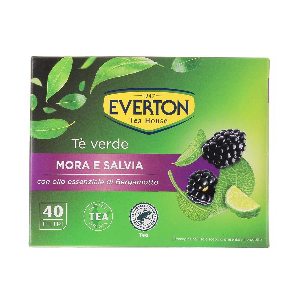 Everton TÈ VERDE MORA E SALVIA 40 filti 52 g