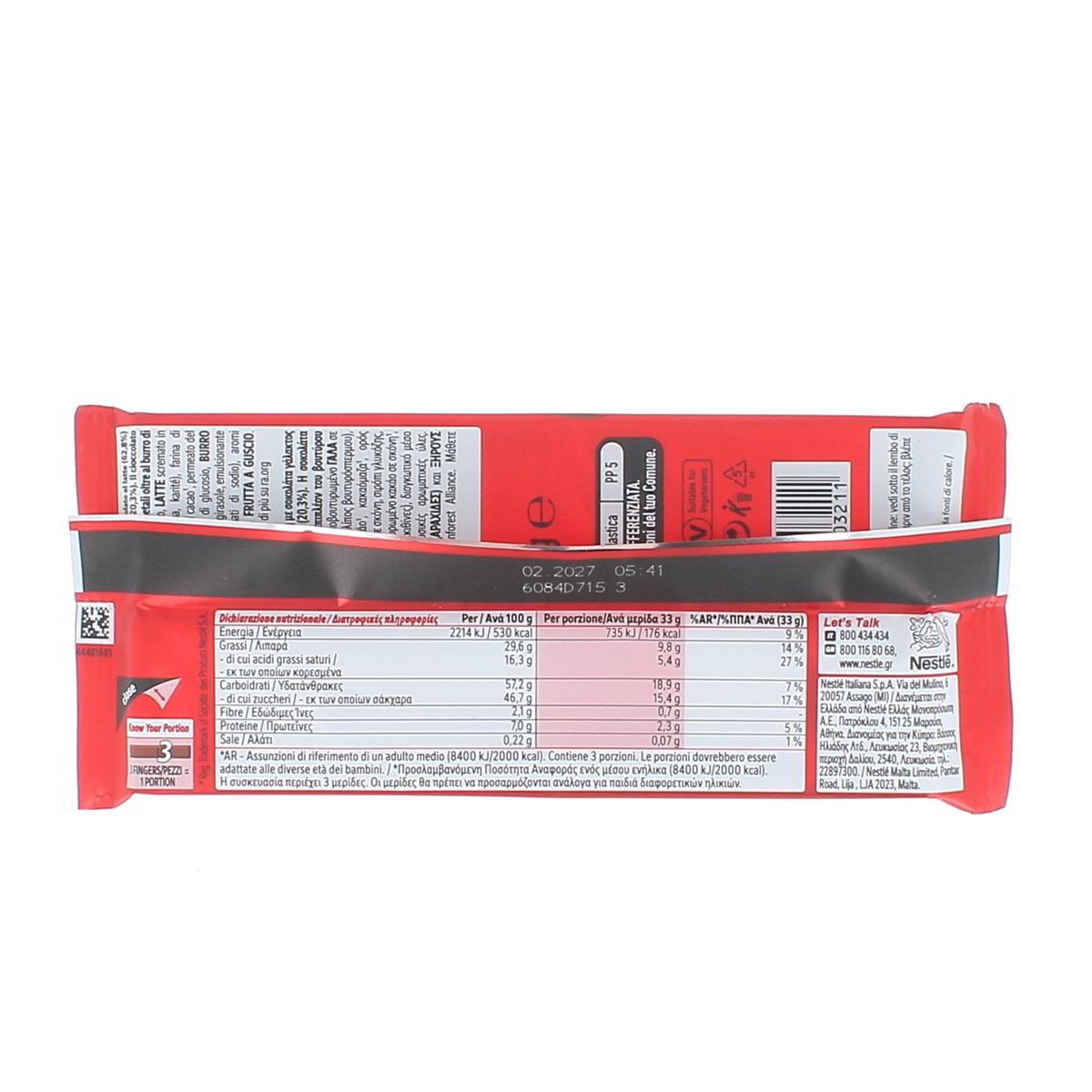 Kitkat Wafer Ricoperto Di Cioccolato Al Latte Con Ripieno Al Gusto Di Cacao 99 g — immagine 3