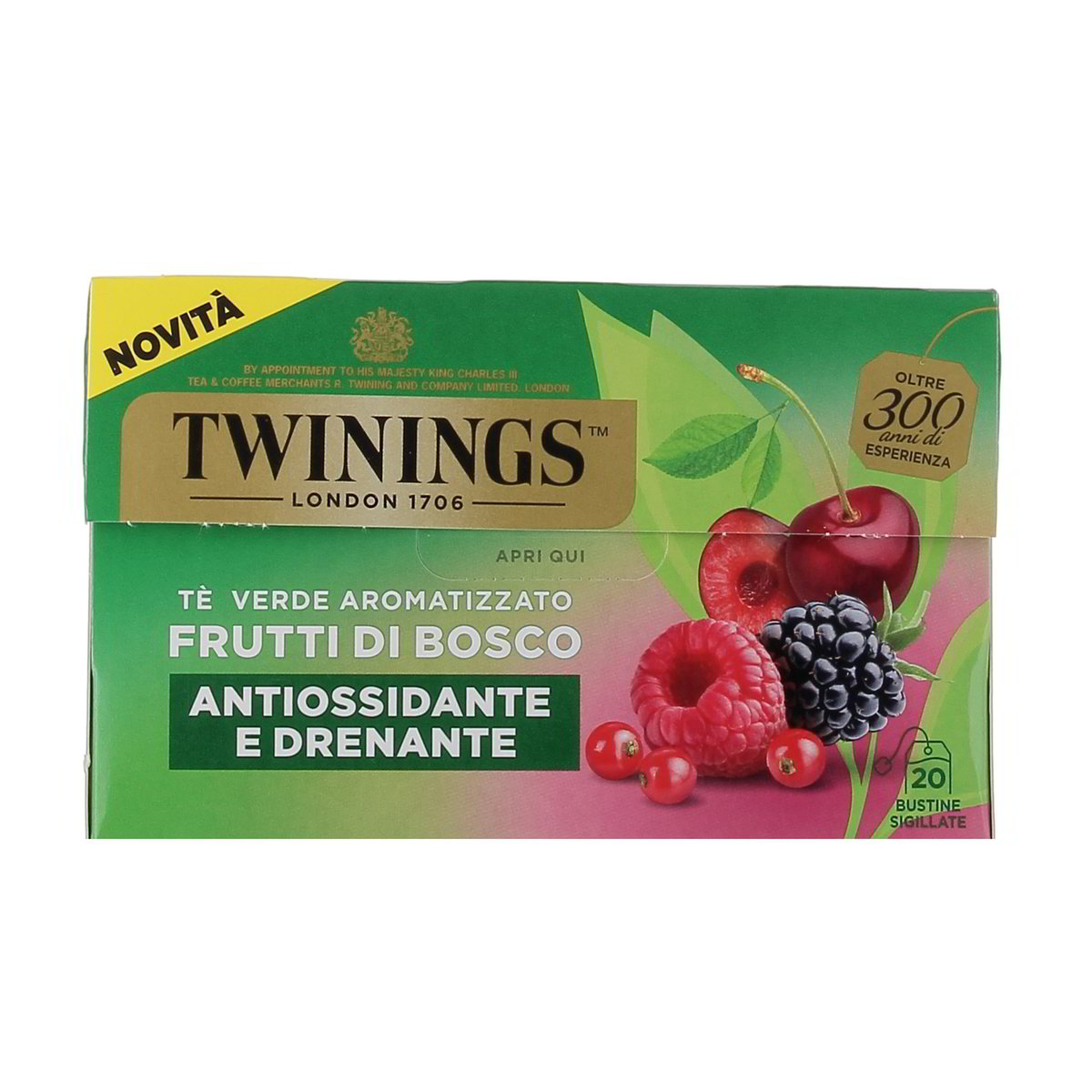 Twinings Tè Verde Aromatizzato Frutti Di Bosco Antiossidante E Drenante 30 g