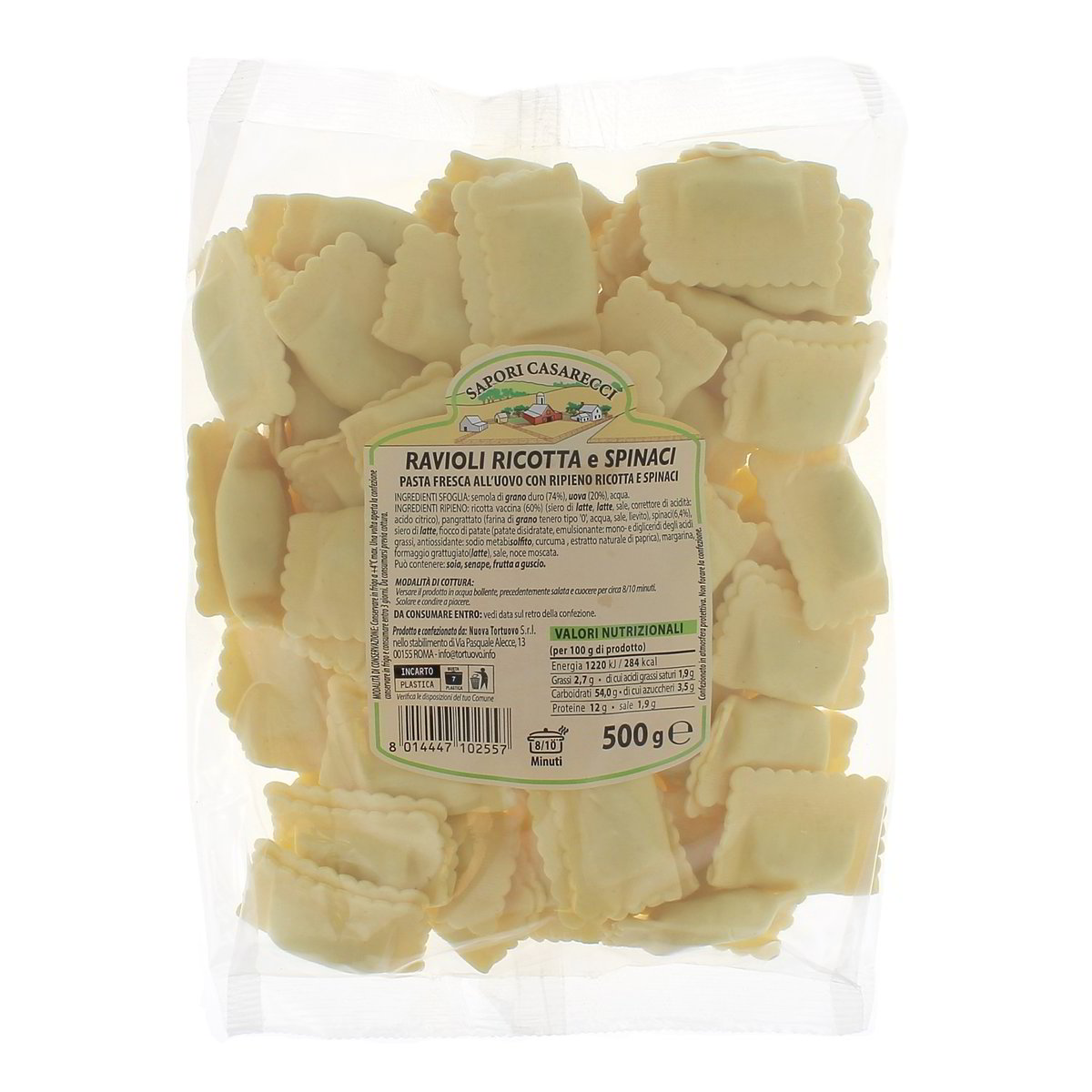 Sapori Caserecci Ravioli Ricotta E Spinaci 500 g