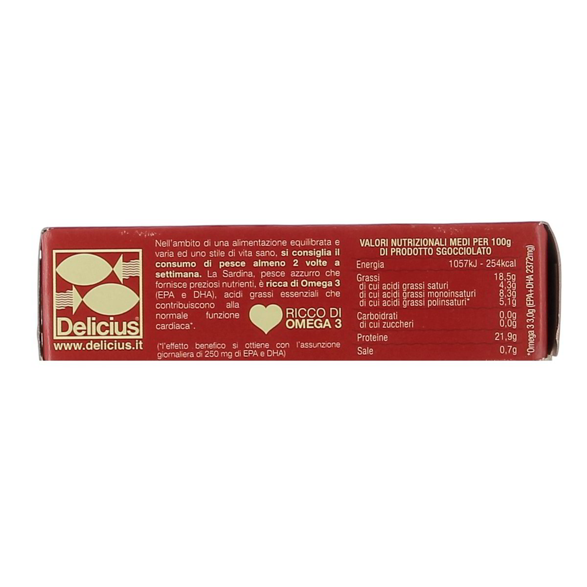 Delicius Sardine All'olio Di Oliva Piccante 120 g - sgocciolato 85 g — immagine 3
