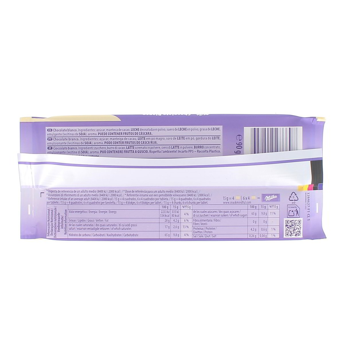 Milka Cioccolato Bianco 90 g — immagine 3